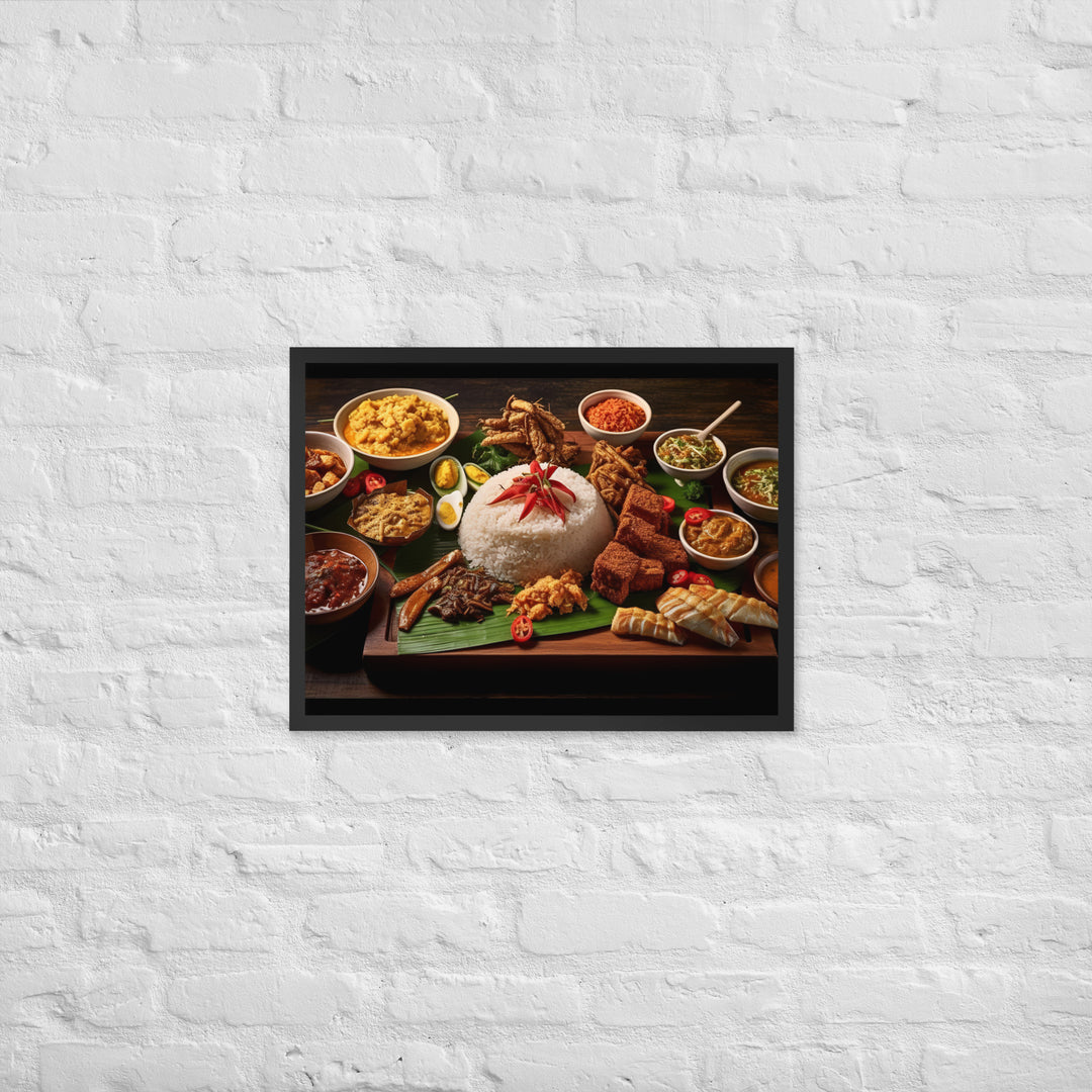 Nasi Padang Framed poster 🤤 from Yumify.AI