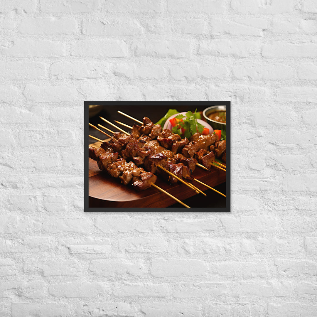 Satay Framed poster 🤤 from Yumify.AI