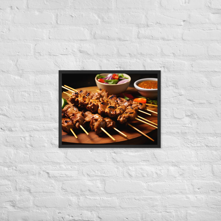 Satay Framed poster 🤤 from Yumify.AI