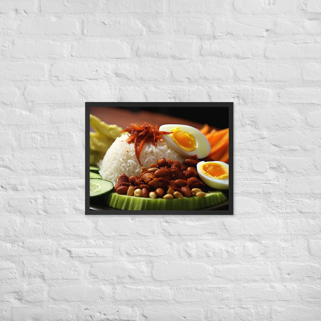 Nasi Lemak Framed poster 🤤 from Yumify.AI