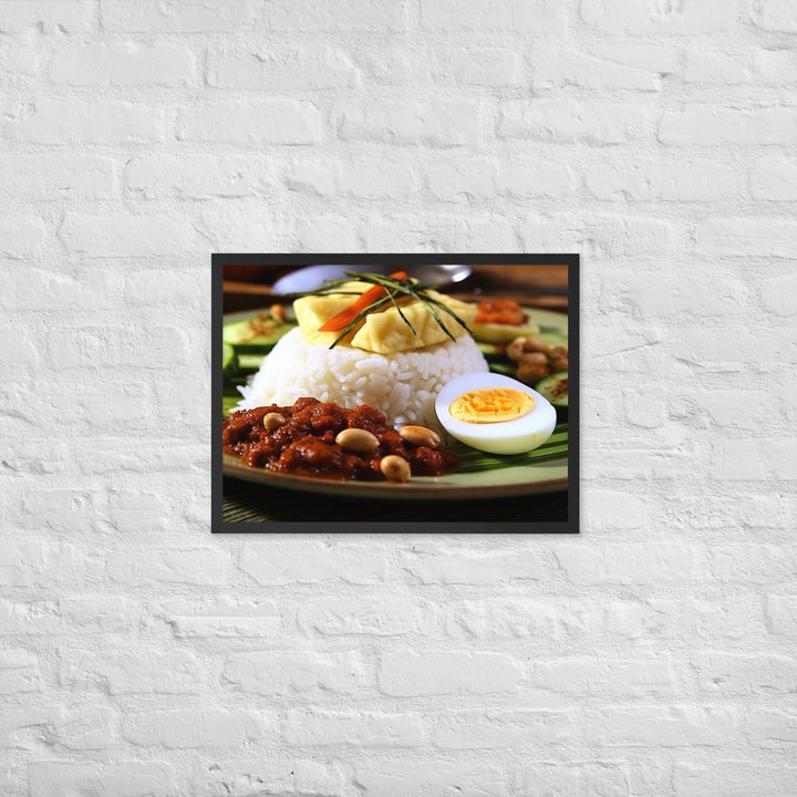 Nasi Lemak Framed poster 🤤 from Yumify.AI