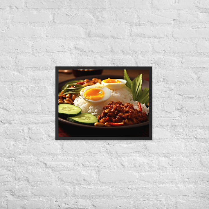 Nasi Lemak Framed poster 🤤 from Yumify.AI