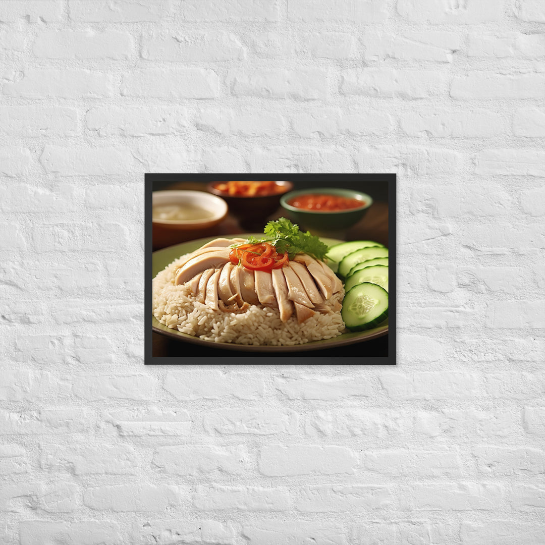 Hainanese Chicken Rice Framed poster 🤤 from Yumify.AI