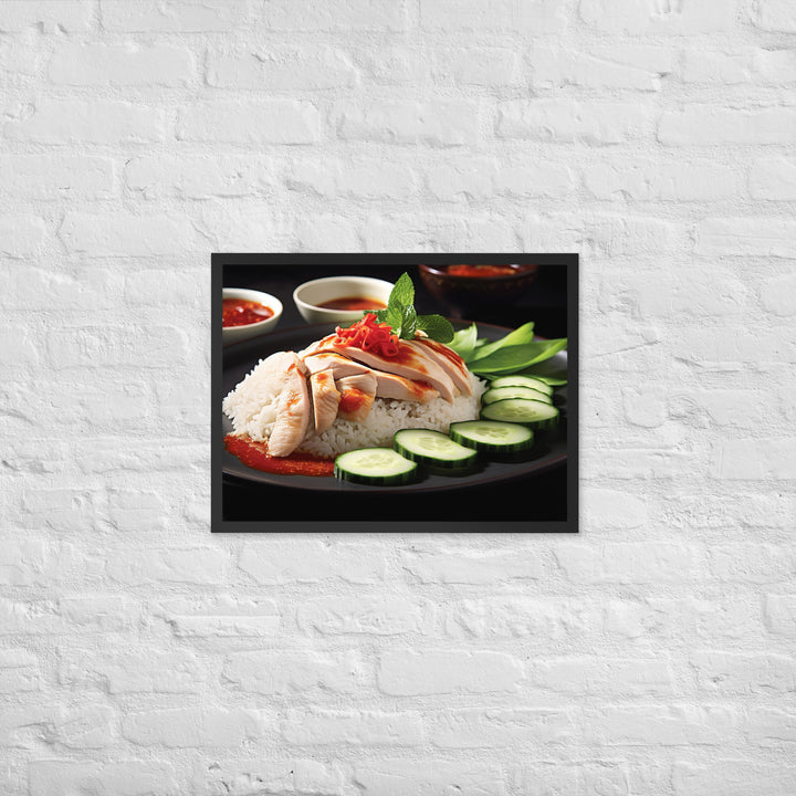 Hainanese Chicken Rice Framed poster 🤤 from Yumify.AI