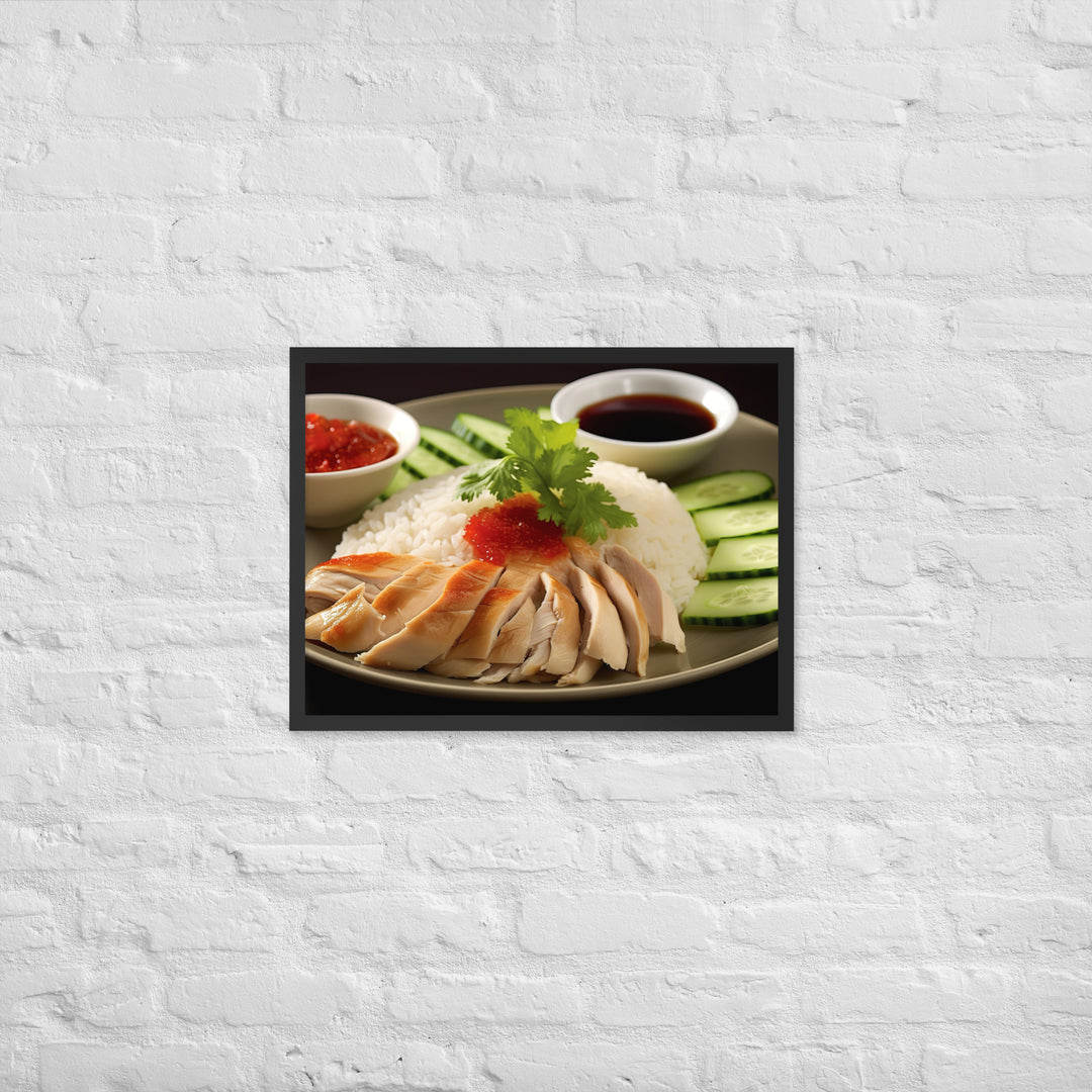 Hainanese Chicken Rice Framed poster 🤤 from Yumify.AI