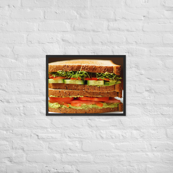 Veggie Sandwich Framed poster 🤤 from Yumify.AI