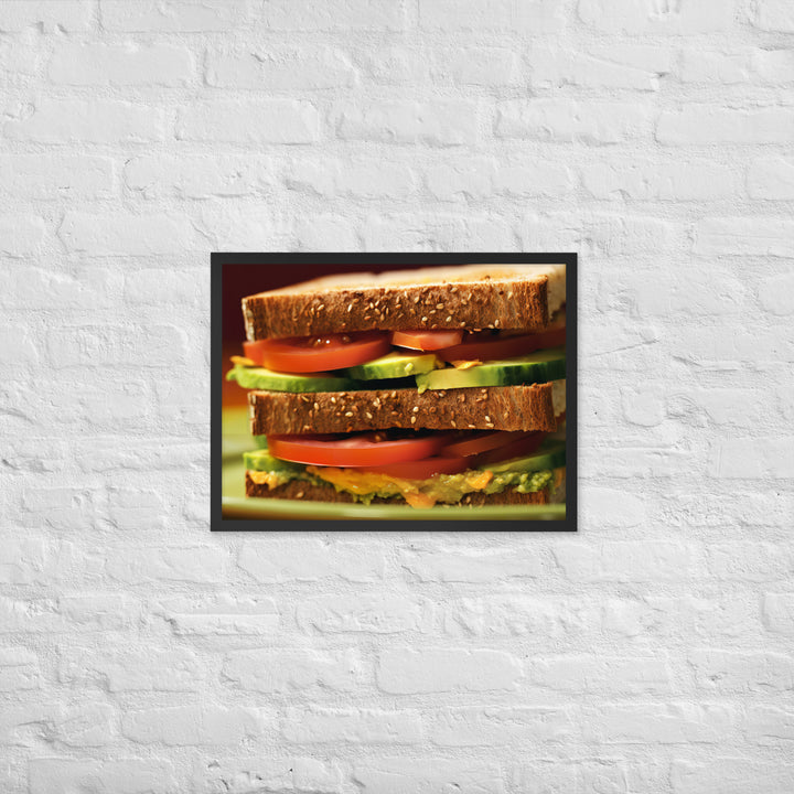 Veggie Sandwich Framed poster 🤤 from Yumify.AI