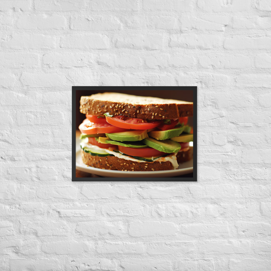 Veggie Sandwich Framed poster 🤤 from Yumify.AI