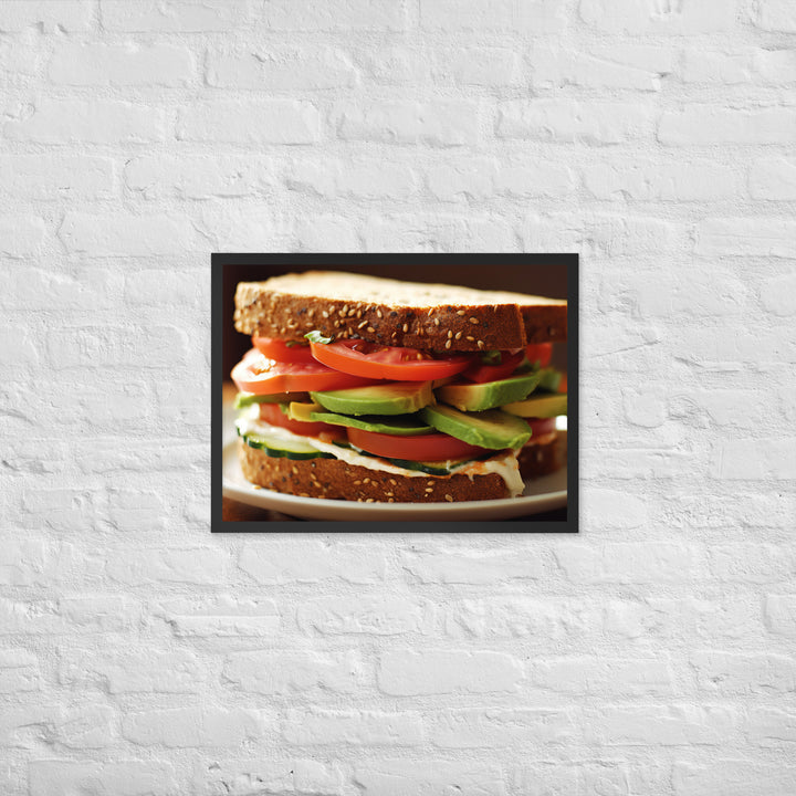 Veggie Sandwich Framed poster 🤤 from Yumify.AI