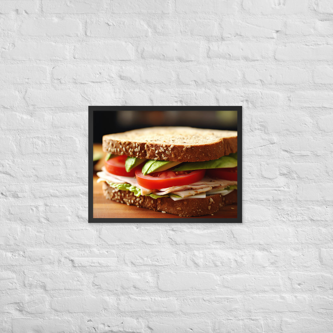 Turkey and Avocado Sandwich Framed poster 🤤 from Yumify.AI