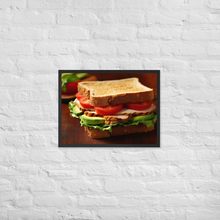 Turkey and Avocado Sandwich Framed poster 🤤 from Yumify.AI