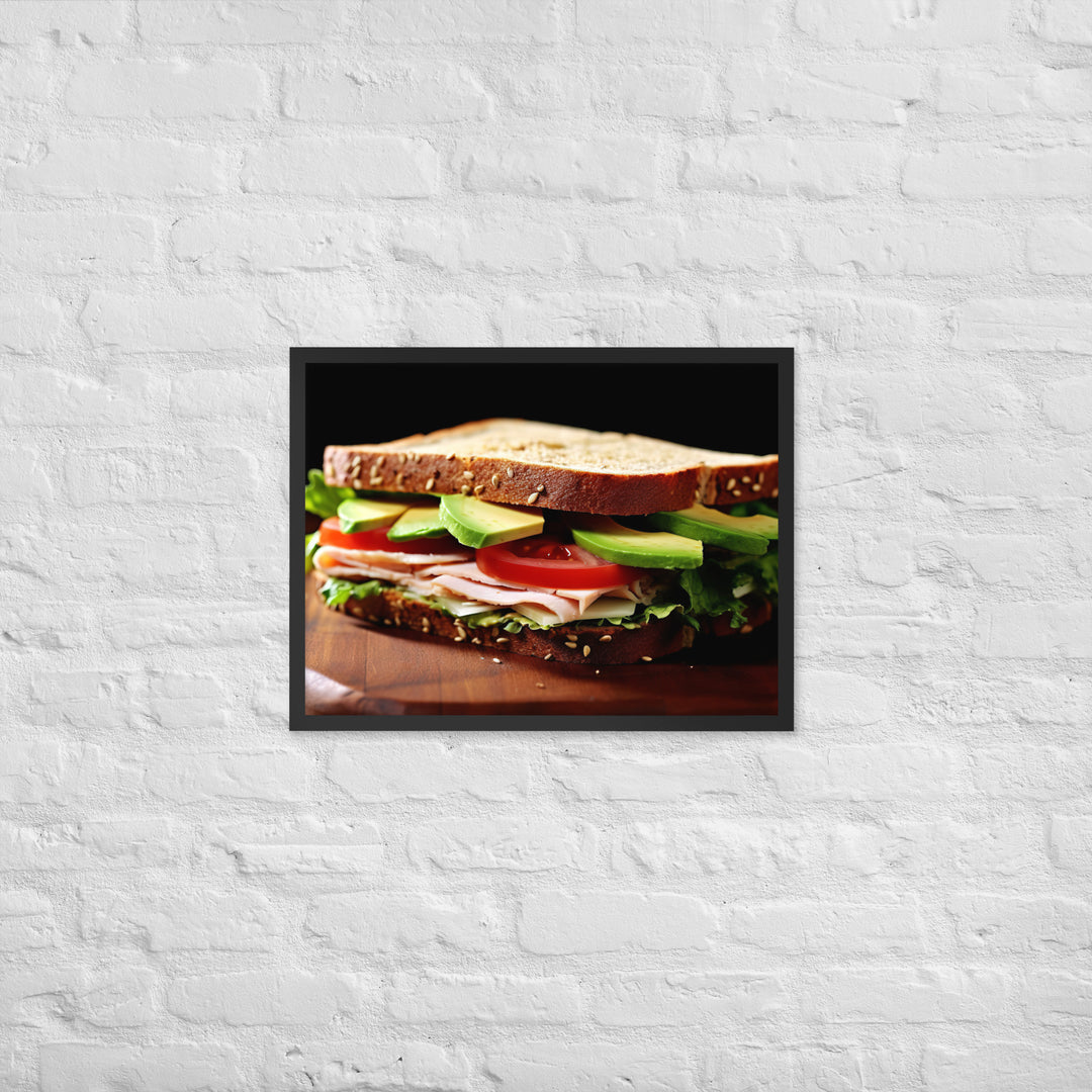 Turkey and Avocado Sandwich Framed poster 🤤 from Yumify.AI