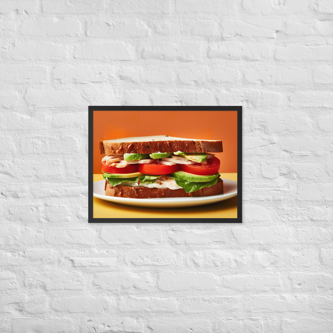 Turkey and Avocado Sandwich Framed poster 🤤 from Yumify.AI