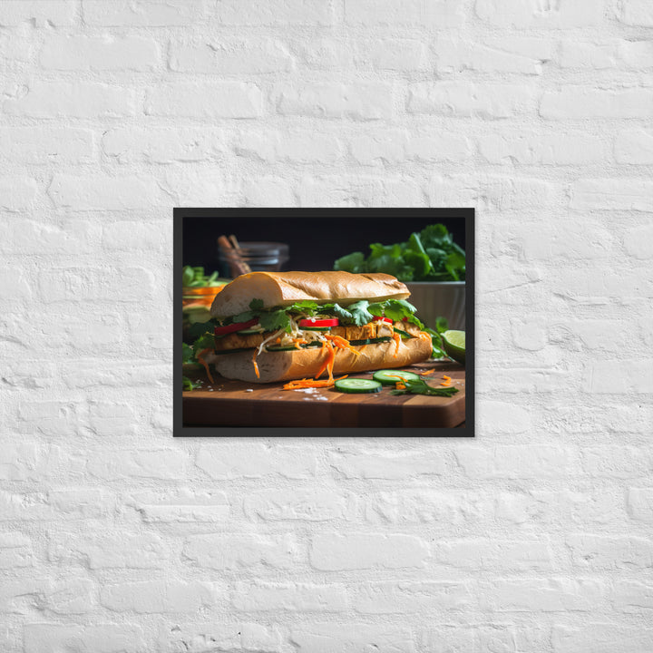 Grilled Pork and Pickled Vegetables Framed poster 🤤 from Yumify.AI