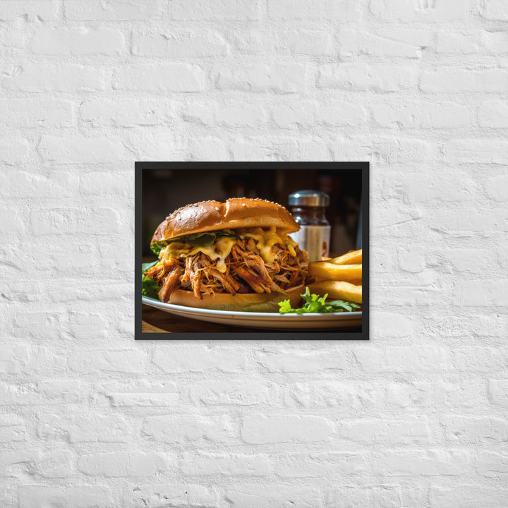 Pulled Pork Sandwich Framed poster 🤤 from Yumify.AI
