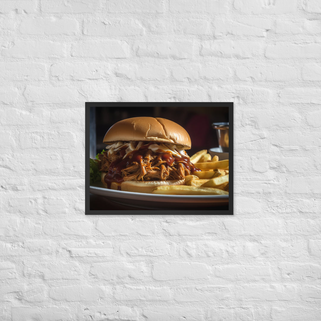 Pulled Pork Sandwich Framed poster 🤤 from Yumify.AI