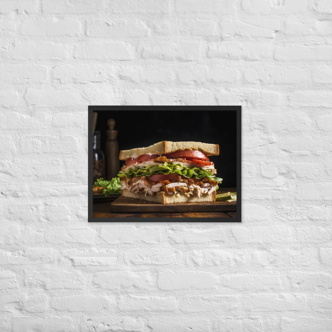 The Ultimate Club Sandwich Framed poster 🤤 from Yumify.AI