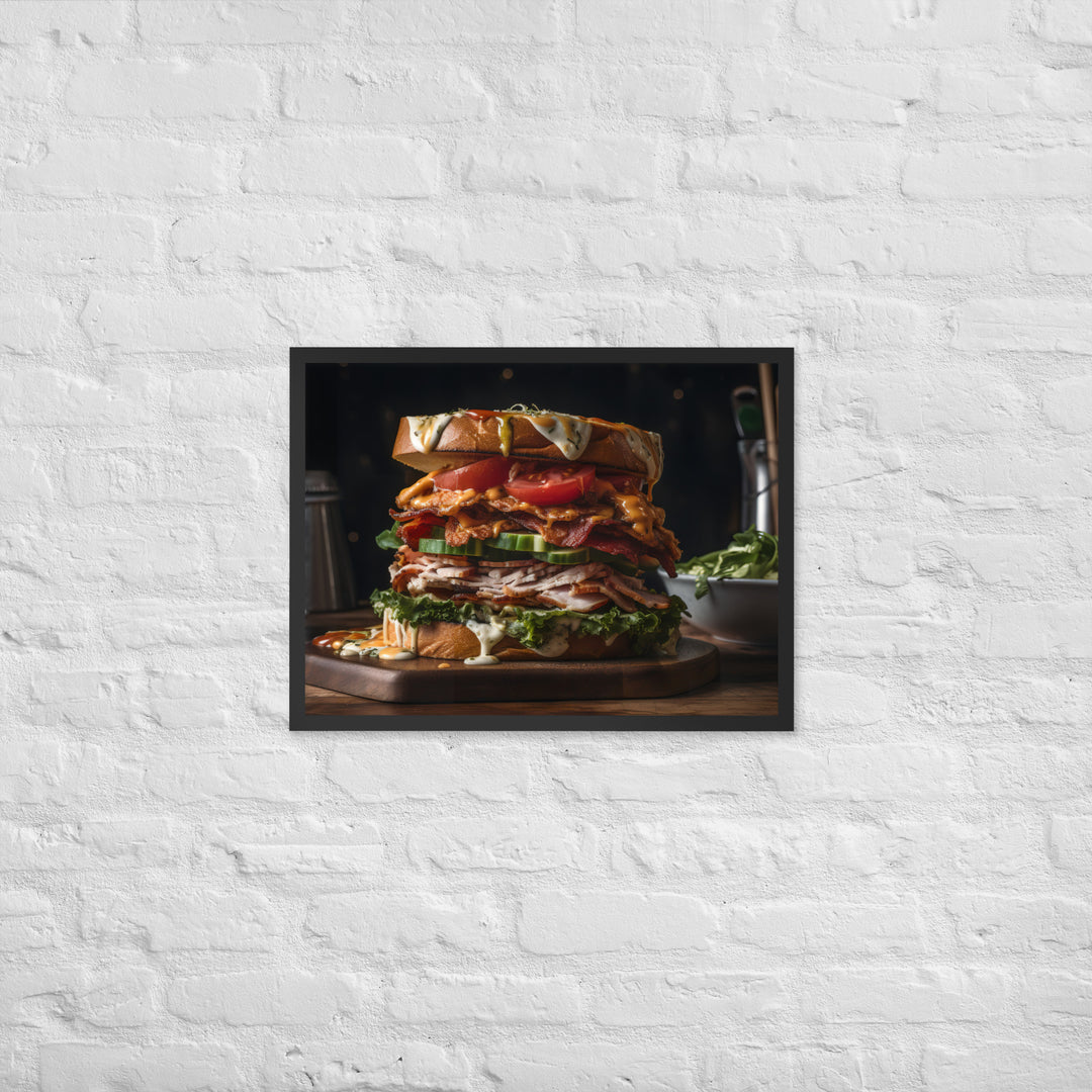 The Ultimate Club Sandwich Framed poster 🤤 from Yumify.AI