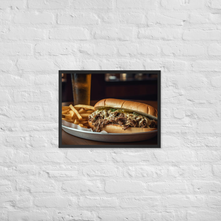 The Perfect Philly Cheesesteak Combo Framed poster 🤤 from Yumify.AI