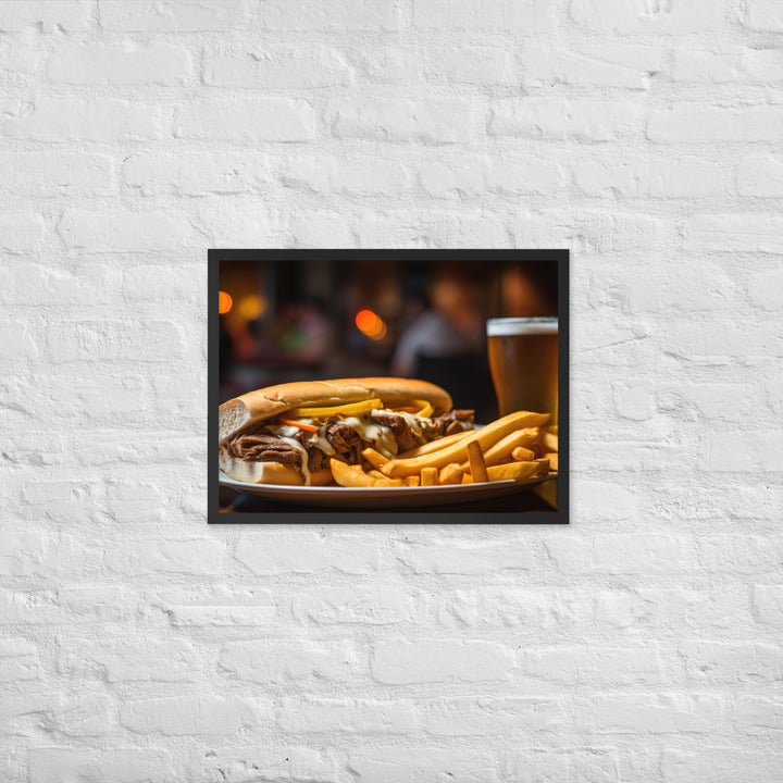 The Perfect Philly Cheesesteak Combo Framed poster 🤤 from Yumify.AI