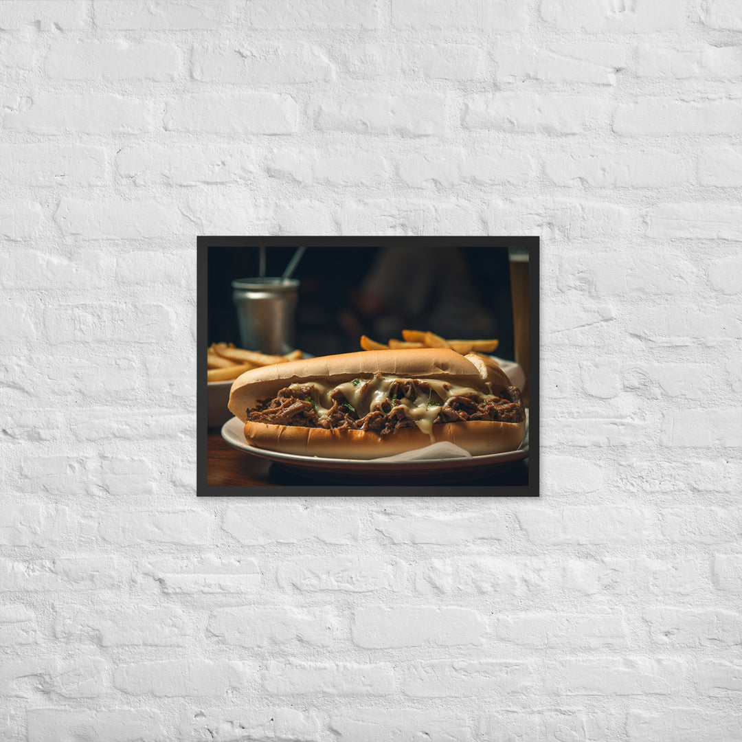 The Perfect Philly Cheesesteak Combo Framed poster 🤤 from Yumify.AI