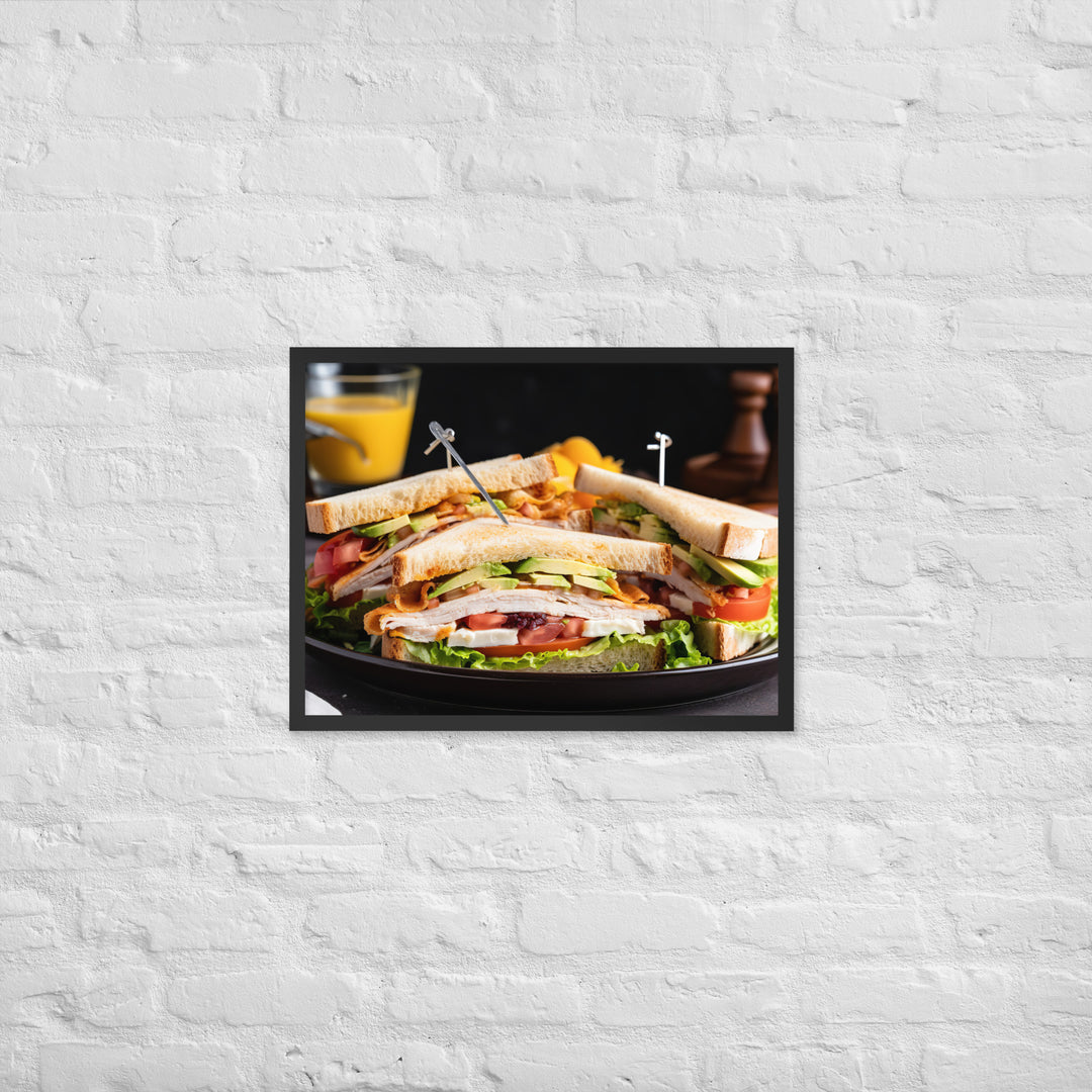 The Perfect Club Sandwich Framed poster 🤤 from Yumify.AI