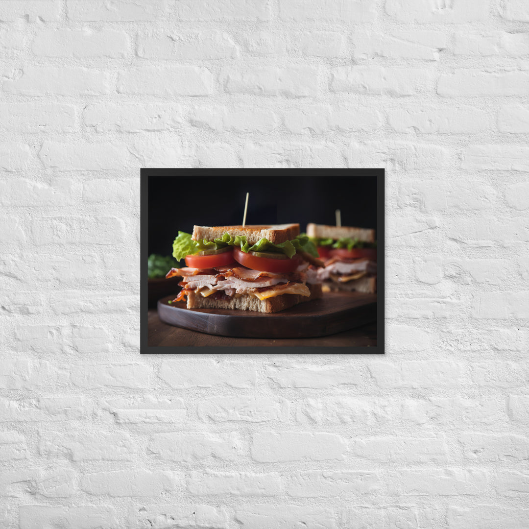 The Classic Club Sandwich Framed poster 🤤 from Yumify.AI