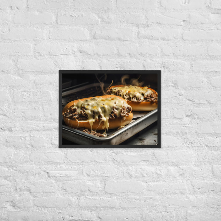 Sizzling Philly Cheesesteak Framed poster 🤤 from Yumify.AI