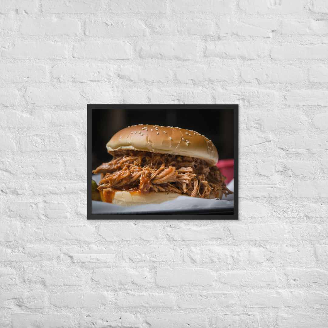 Pulled Pork Sandwich Framed poster 🤤 from Yumify.AI