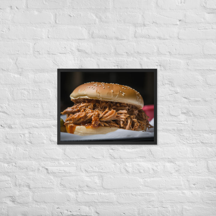 Pulled Pork Sandwich Framed poster 🤤 from Yumify.AI