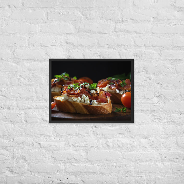 Open Faced BLT Crostini Framed poster 🤤 from Yumify.AI
