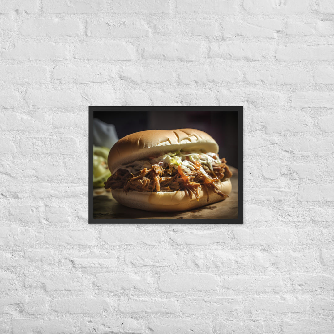 Pulled Pork Perfection Framed poster 🤤 from Yumify.AI