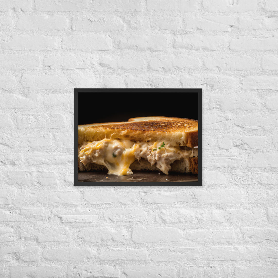 Mouthwatering Tuna Melt Framed poster 🤤 from Yumify.AI