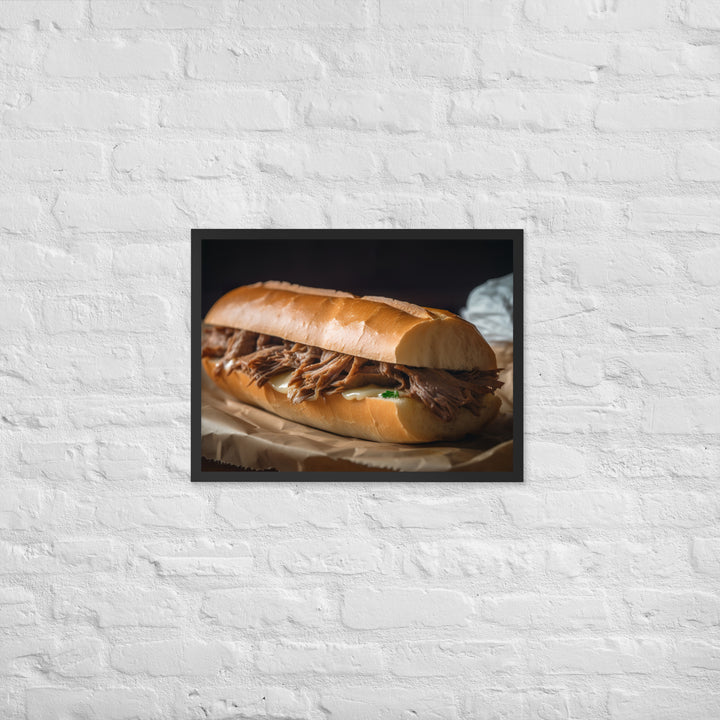 French Dip Sandwich for Lunch Framed poster 🤤 from Yumify.AI