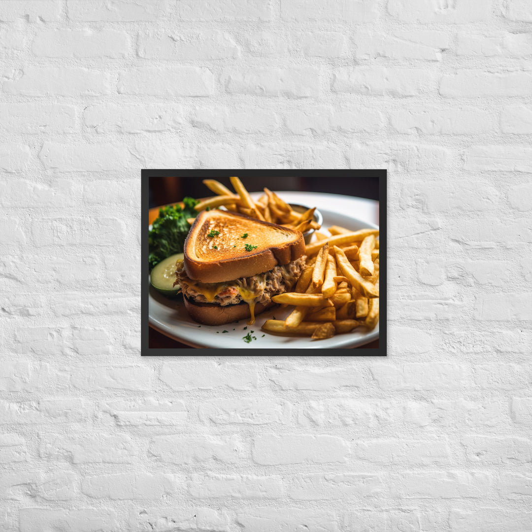 Cheesy Tuna Melt Heaven Framed poster 🤤 from Yumify.AI