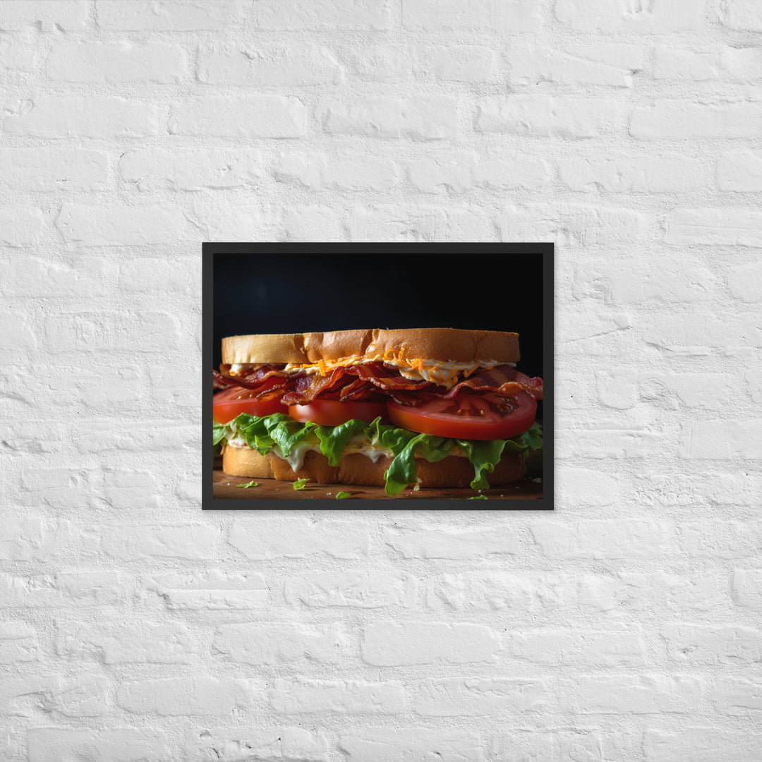 A delicious BLT sandwich Framed poster 🤤 from Yumify.AI