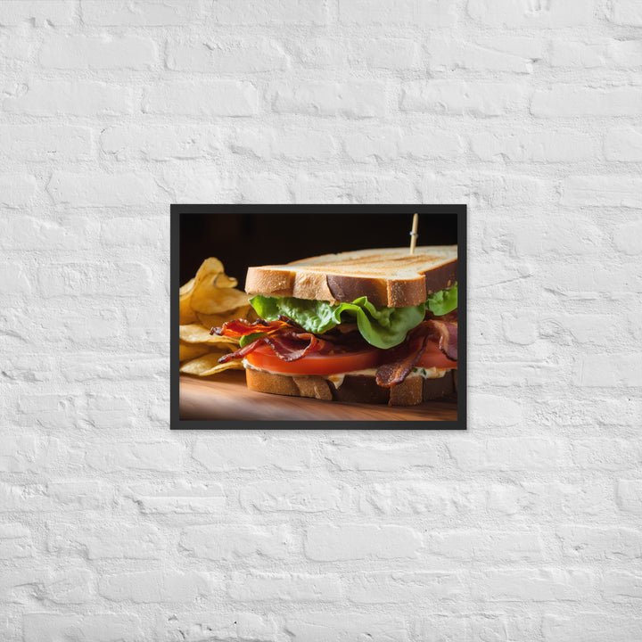 A beautifully crafted BLT sandwich Framed poster 🤤 from Yumify.AI