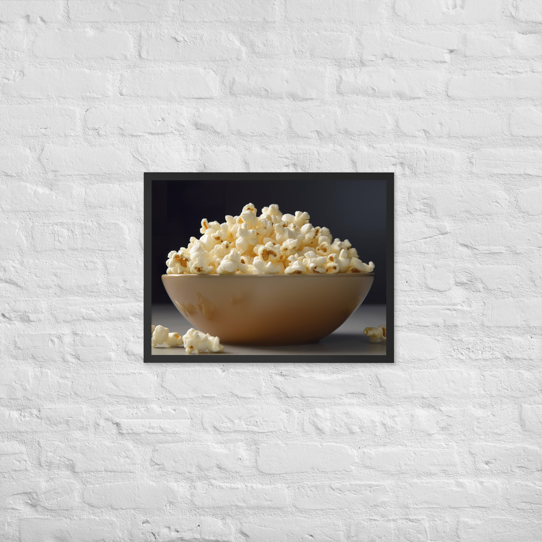 White Cheddar Popcorn Framed poster 🤤 from Yumify.AI