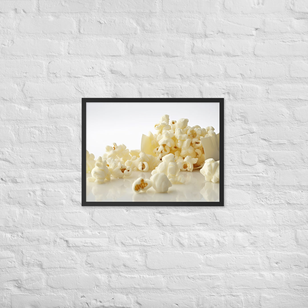 White Cheddar Popcorn Framed poster 🤤 from Yumify.AI