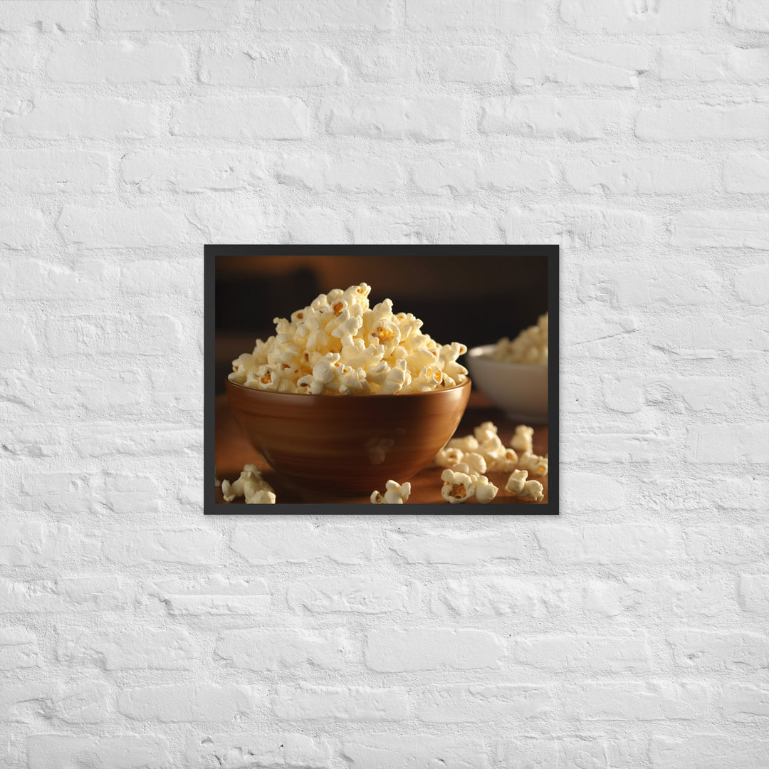 White Cheddar Popcorn Framed poster 🤤 from Yumify.AI