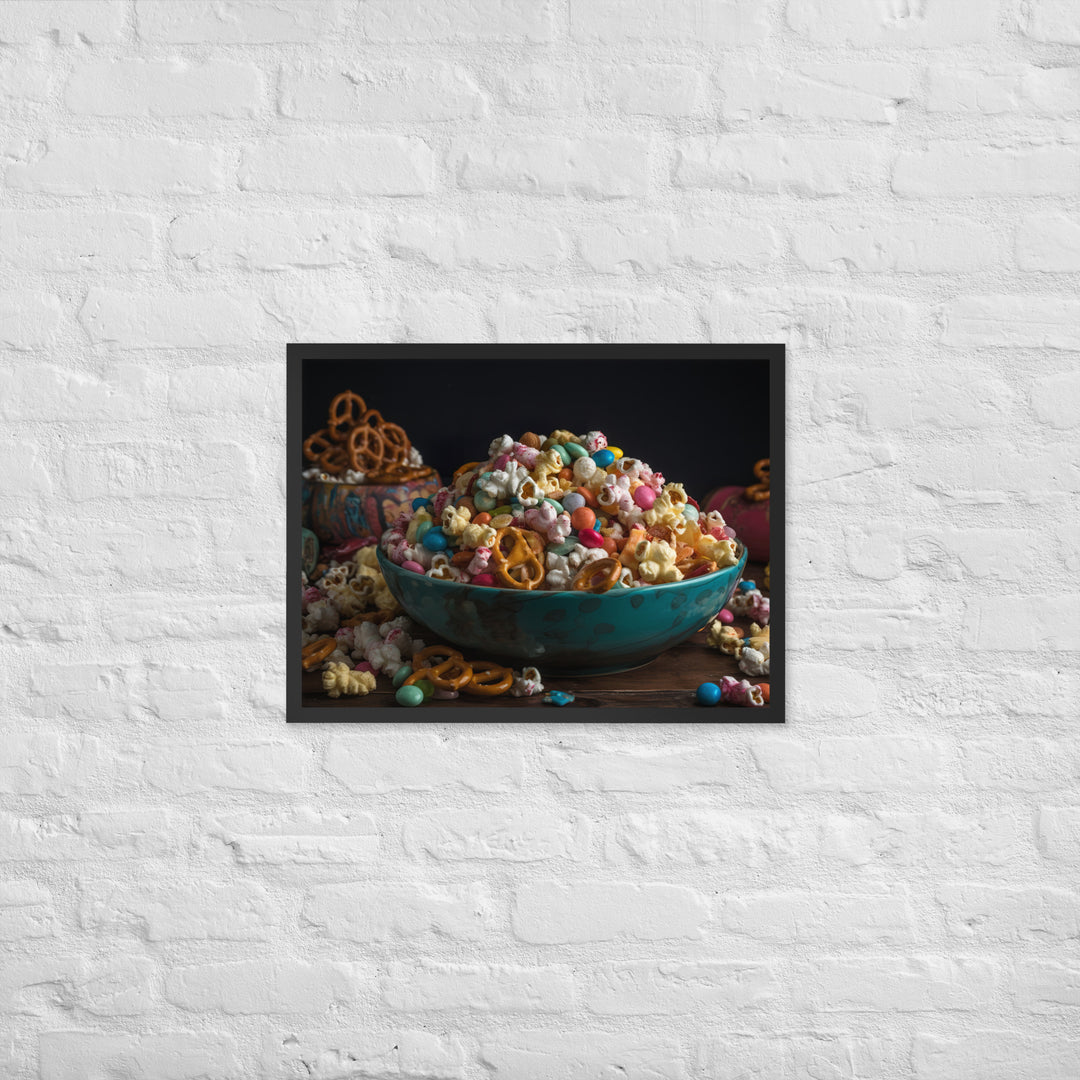 Popcorn Party Mix Framed poster 🤤 from Yumify.AI