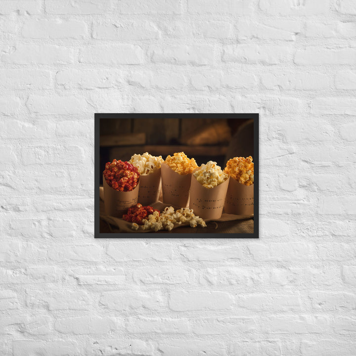 Gourmet Popcorn Trio Framed poster 🤤 from Yumify.AI