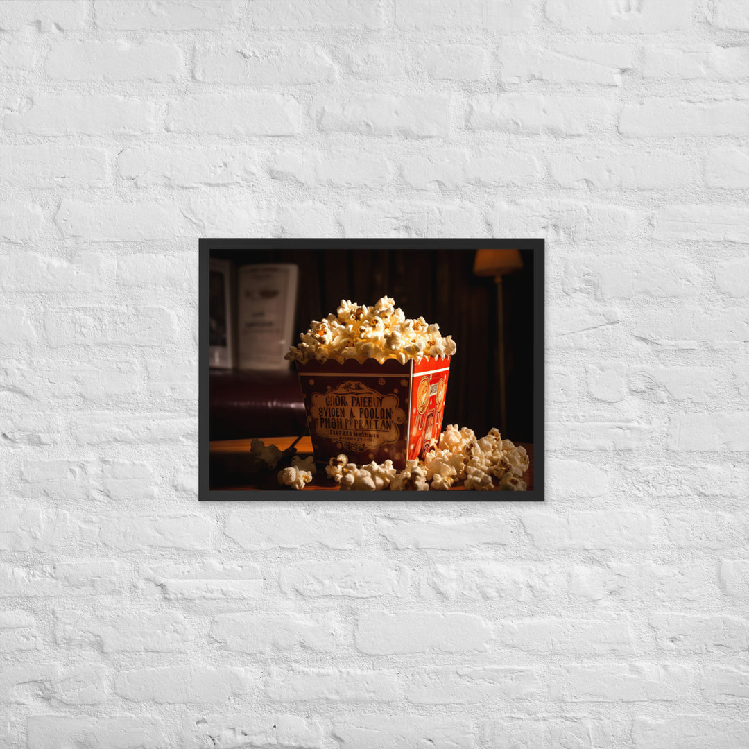 Classic Movie Night Popcorn Framed poster 🤤 from Yumify.AI