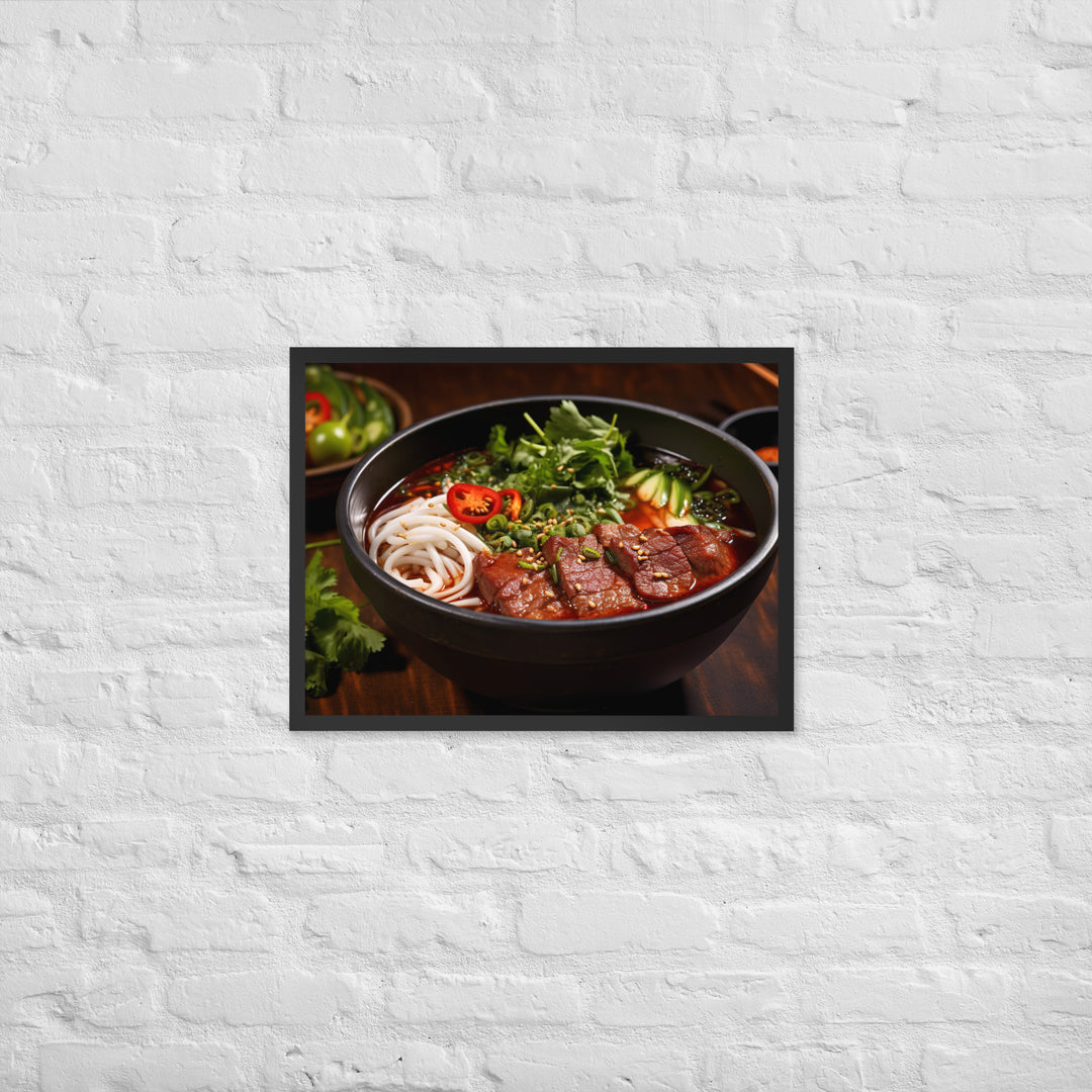 Bun Bo Hue Framed poster 🤤 from Yumify.AI