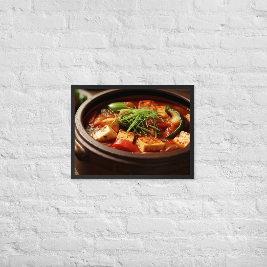 Sundubu Jjigae Framed poster 🤤 from Yumify.AI