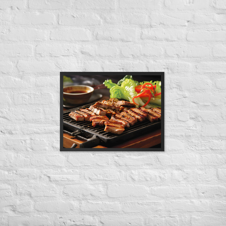 Samgyeopsal Framed poster 🤤 from Yumify.AI