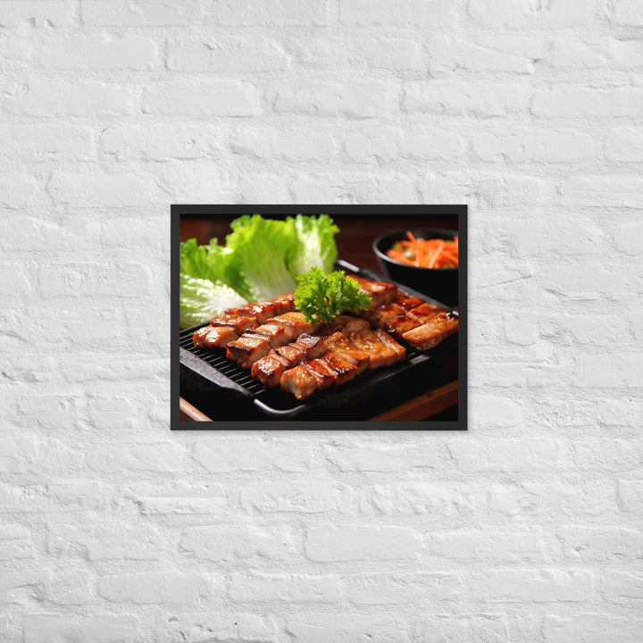 Samgyeopsal Framed poster 🤤 from Yumify.AI