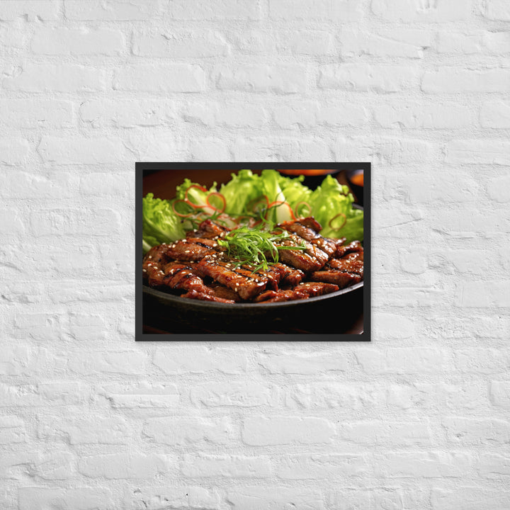 Korean BBQ Framed poster 🤤 from Yumify.AI