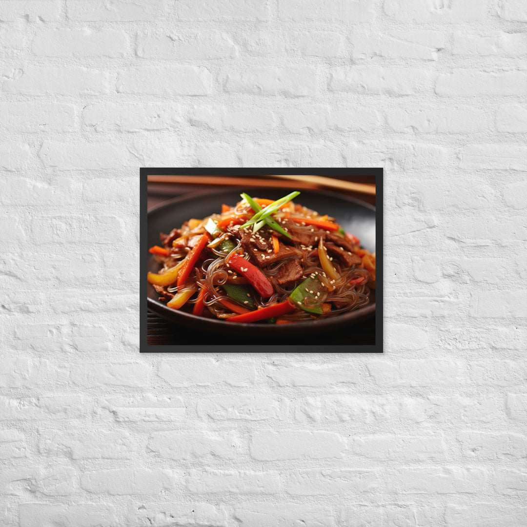 Japchae Framed poster 🤤 from Yumify.AI
