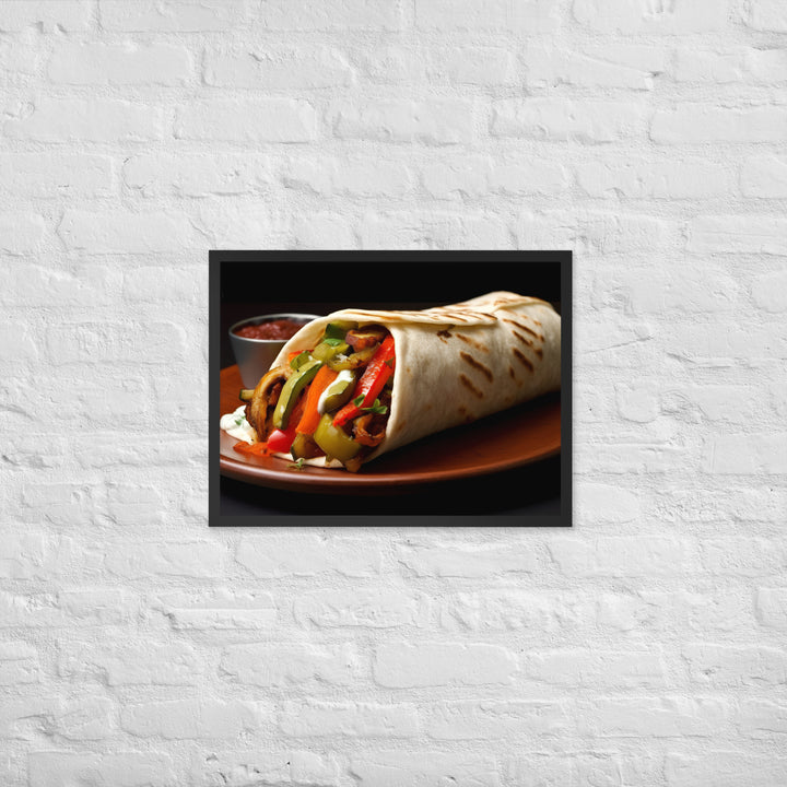 Vegetarian Shawarma Framed poster 🤤 from Yumify.AI